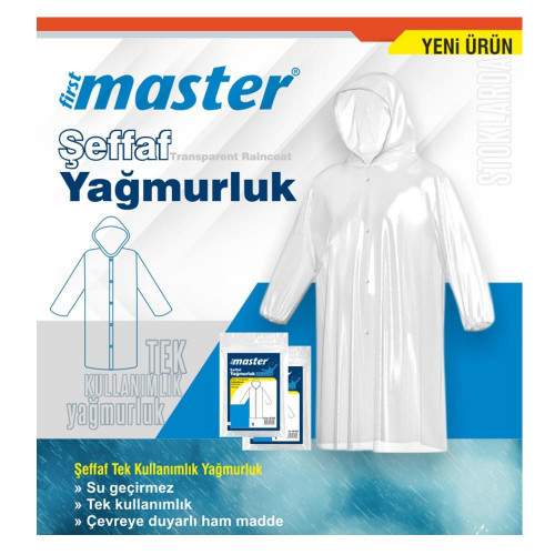 Master Tek Kullanımlık Yağmurluk 50 Adet Master Tek Kullanımlık Yağmurluk 50 Adet